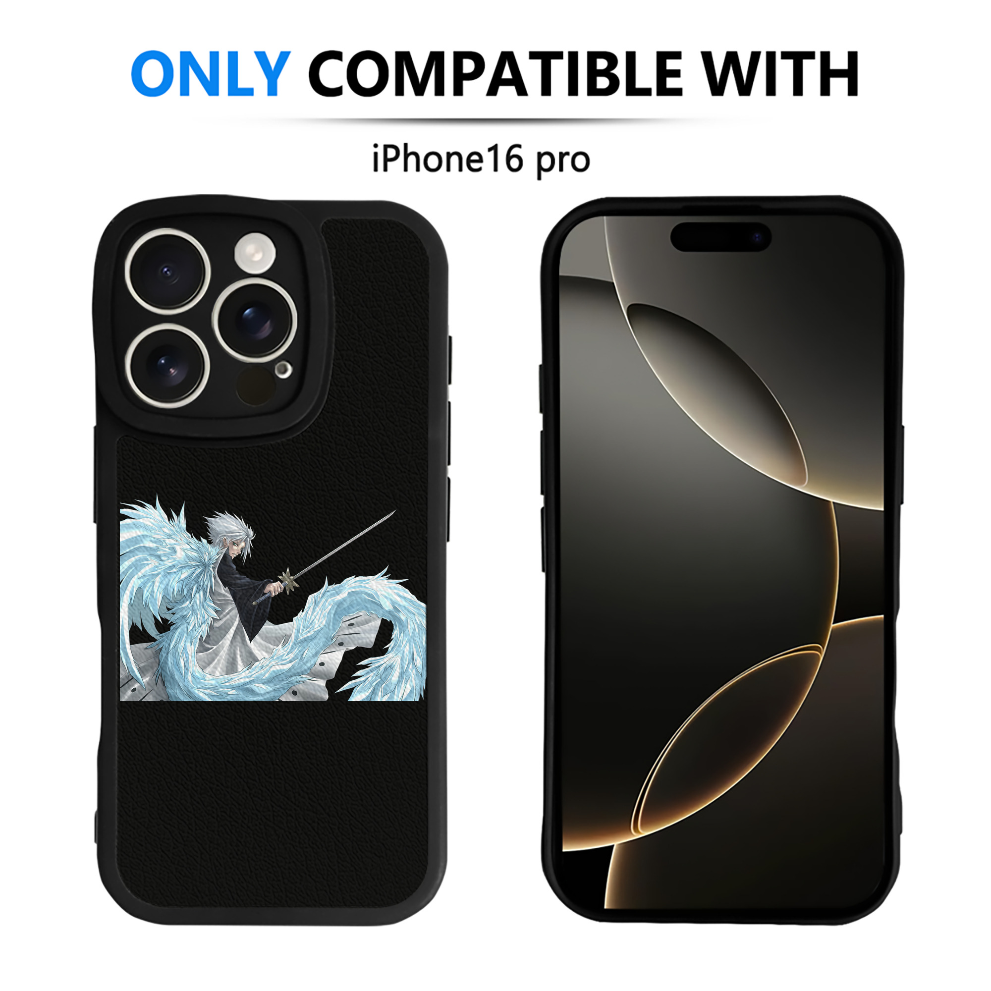（画像用） ブリーチ 日番谷冬獅郎（ひつがや とうしろう） BLEACH Hitsugaya Toushirou 【iPhone 16シリーズ対応】シリコンスマホケース（レザー調） 材質：シリコン